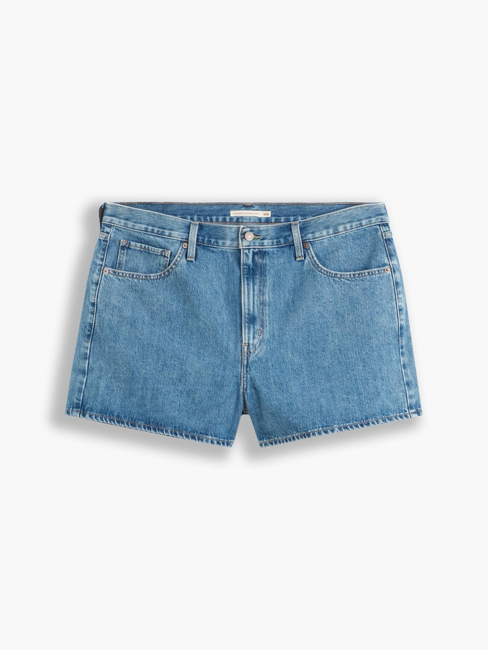 Levi's Medium Blue High-Waist Mom Denim Shorts